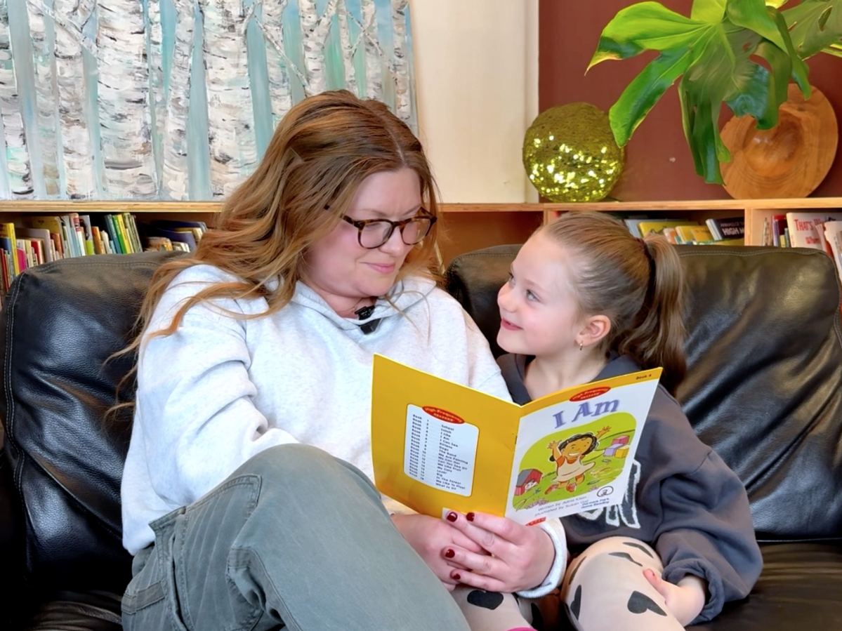 Sounding out letters and words together