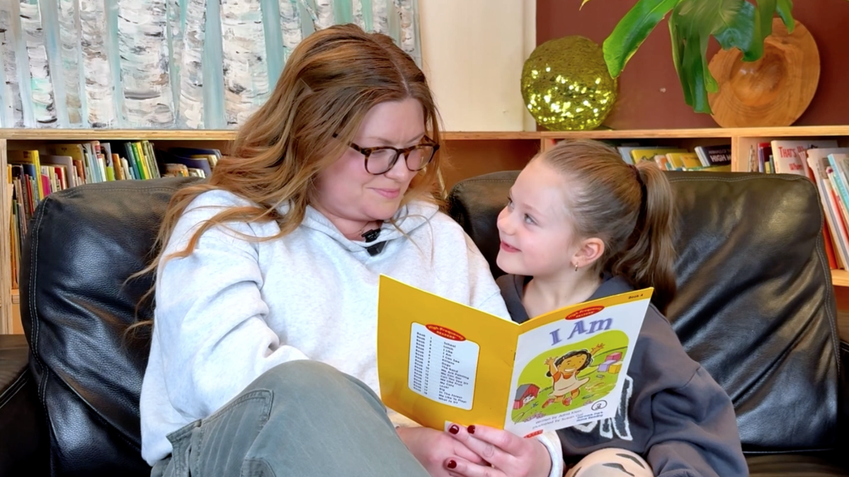 Sounding out letters and words together